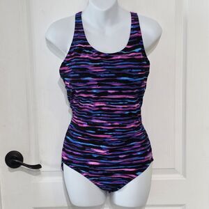 Speedo Women's Swimsuit One Piece Endurance Lite Muscleback Hydro Bra Size 12